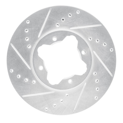 R1 Concepts R1 92-98 Acura Vigor Front Left Drilled & Slotted Silver Brake Rotor