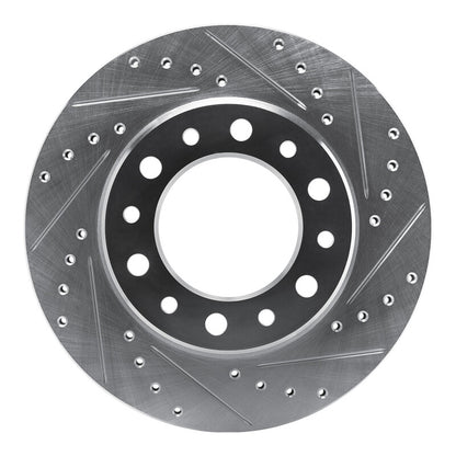R1 Concepts R1 76-89 Toyota Land Cruiser Front Right Drilled & Slotted Silver Brake Rotor