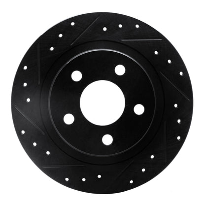 R1 Concepts R1 98-05 Buick Park Avenue Rear Left Drilled & Slotted Black Brake Rotor
