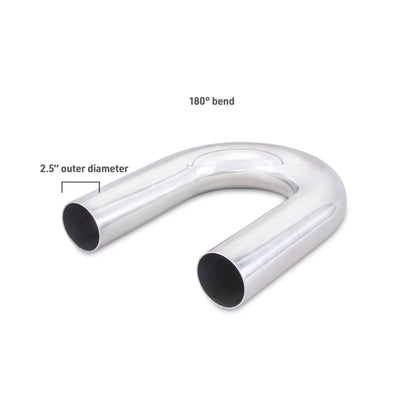 Mishimoto Universal Aluminum Intercooler Tubing 2.5in. OD - 180 Degree Bend