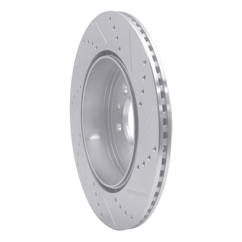R1 Concepts R1 07-15 Mazda CX-9 Rear Left Drilled & Slotted Silver Brake Rotor