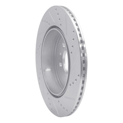 R1 Concepts R1 07-15 Mazda CX-9 Rear Left Drilled & Slotted Silver Brake Rotor