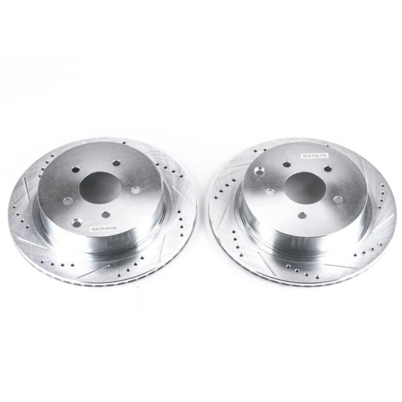 PowerStop Power Stop 03-12 Infiniti FX35 Rear Evolution Drilled & Slotted Rotors - Pair