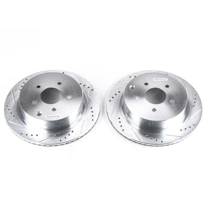 PowerStop Power Stop 03-12 Infiniti FX35 Rear Evolution Drilled & Slotted Rotors - Pair