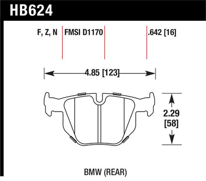 Hawk Performance Hawk 2006-2006 BMW 330i HPS 5.0 Rear Brake Pads