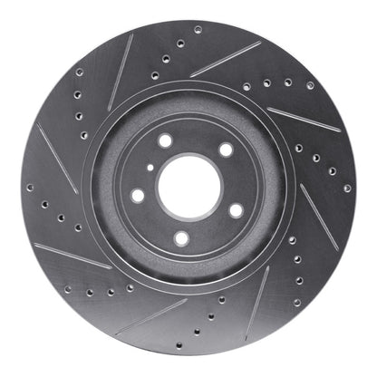 R1 Concepts R1 09-20 Nissan 370Z Front Right Drilled & Slotted Silver Brake Rotor