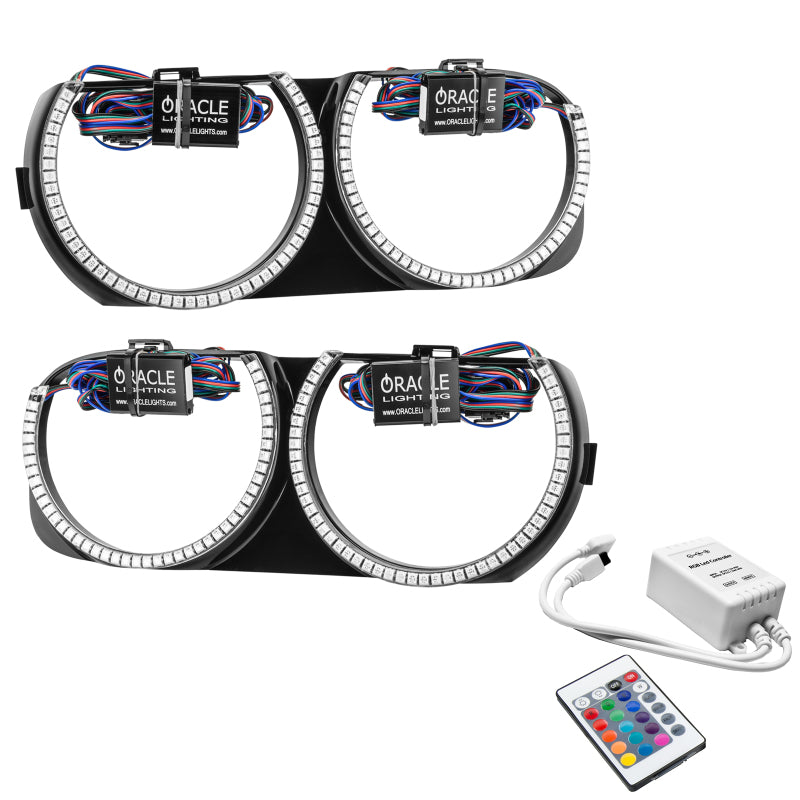 ORACLE Lighting Oracle 15-21 Dodge Challenger Pre-Installed Halo Headlight Bezel - w/ Simple Controller