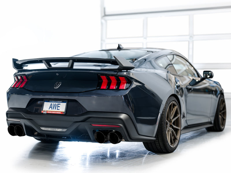 AWE Tuning AWE 2024 Ford Mustang Dark Horse S650 RWD Track Edition Cat-Back Exhaust w/ Quad Diamond Black Tips