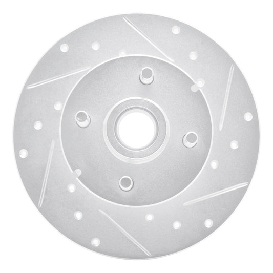 R1 Concepts R1 1978-1987 Chevrolet CHEVETTE Front Right Drilled & Slotted Silver Brake Rotor