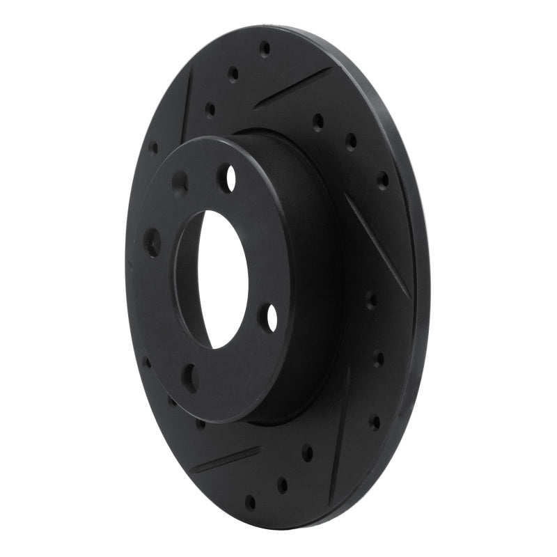 R1 Concepts R1 86-93 Volkswagen Passat (USA/Canada) Rear Left Drilled & Slotted Black Brake Rotor
