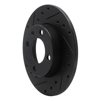 R1 Concepts R1 86-93 Volkswagen Passat (USA/Canada) Rear Left Drilled & Slotted Black Brake Rotor