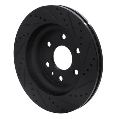 R1 Concepts R1 07-17 Buick Enclave Front Left Drilled & Slotted Black Brake Rotor