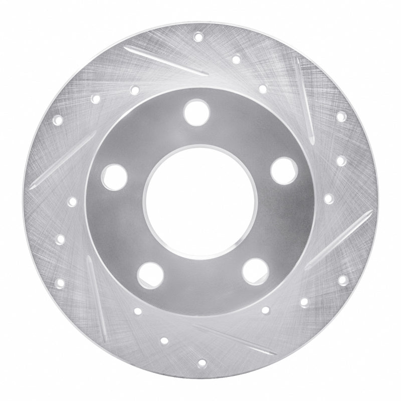 R1 Concepts R1 92-05 Audi A6 (Mexico) Rear Right Drilled & Slotted Silver Brake Rotor