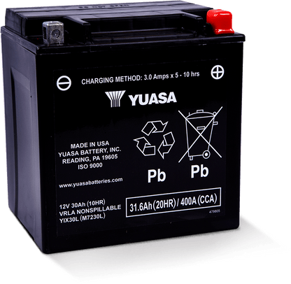 Yuasa Battery Yuasa YIX30L Maintenance Free AGM 12-Volt Battery