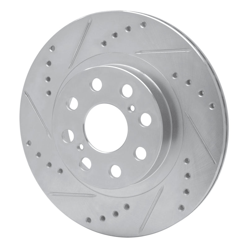 R1 Concepts R1 00-05 Toyota MR2 Spyder Rear Left Drilled & Slotted Silver Brake Rotor