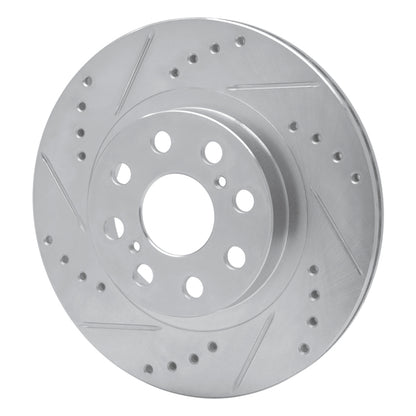 R1 Concepts R1 00-05 Toyota MR2 Spyder Rear Left Drilled & Slotted Silver Brake Rotor