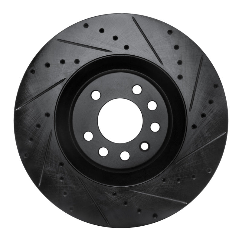 R1 Concepts R1 08-11 Saab 9-3 Front Right Drilled & Slotted Black Brake Rotor