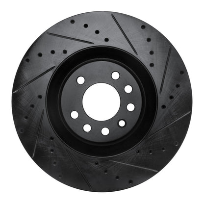 R1 Concepts R1 08-11 Saab 9-3 Front Right Drilled & Slotted Black Brake Rotor