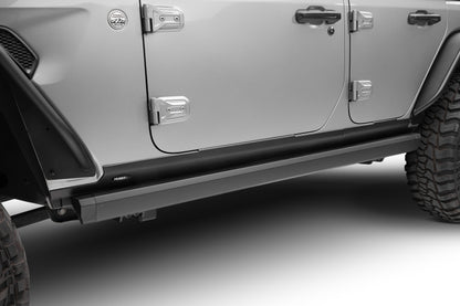 Go Rhino RealTruck 18-24 Jeep Wrangler 4dr VoltStep Electric Running Board Kit (Drilling Req.) - Tex. Blk
