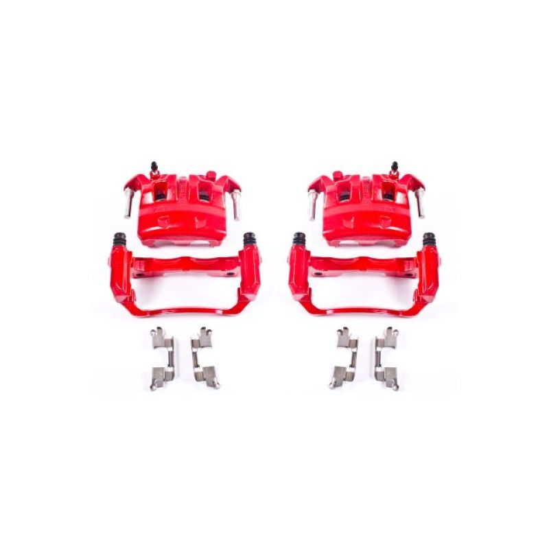 PowerStop Power Stop 05-18 Nissan Frontier Front Red Calipers w/Brackets - Pair