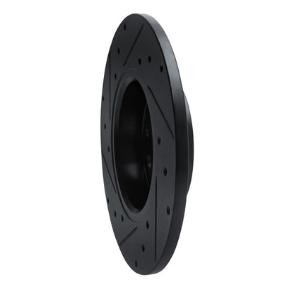 R1 Concepts R1 15-25 Alfa Romeo Tonale Rear Right Drilled & Slotted Black Brake Rotor