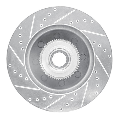 R1 Concepts R1 05-07 Ford F-250 2WD (Super Duty) Front Right Drilled & Slotted Silver Brake Rotor