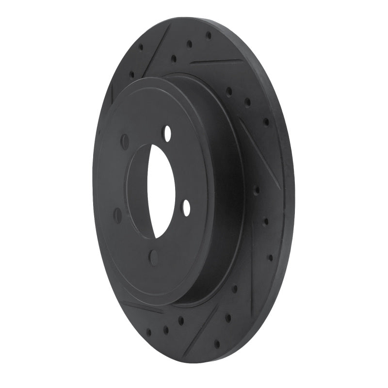 R1 Concepts R1 02-10 Ford Explorer Rear Left Drilled & Slotted Black Brake Rotor