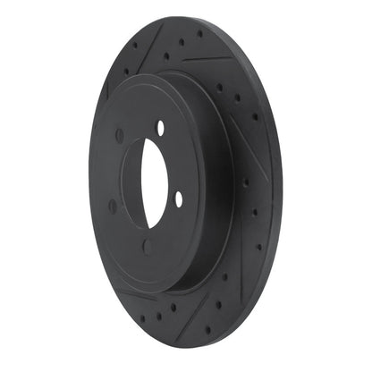 R1 Concepts R1 02-10 Ford Explorer Rear Left Drilled & Slotted Black Brake Rotor