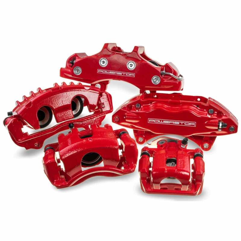PowerStop Power Stop 03-07 Honda Accord Front Red Calipers w/Brackets - Pair