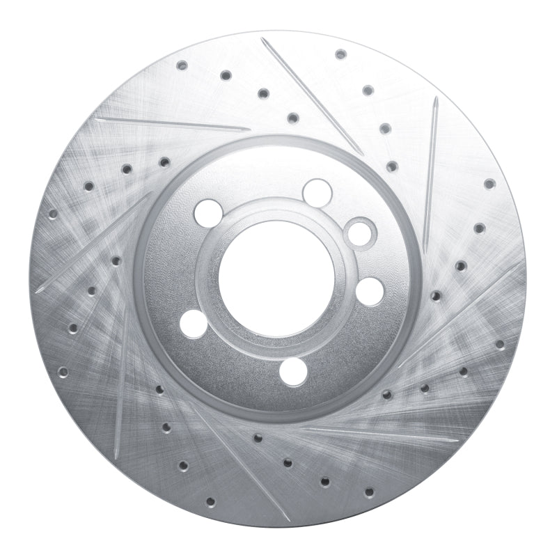 R1 Concepts R1 01-03 Volkswagen EuroVan Front Right Drilled & Slotted Silver Brake Rotor