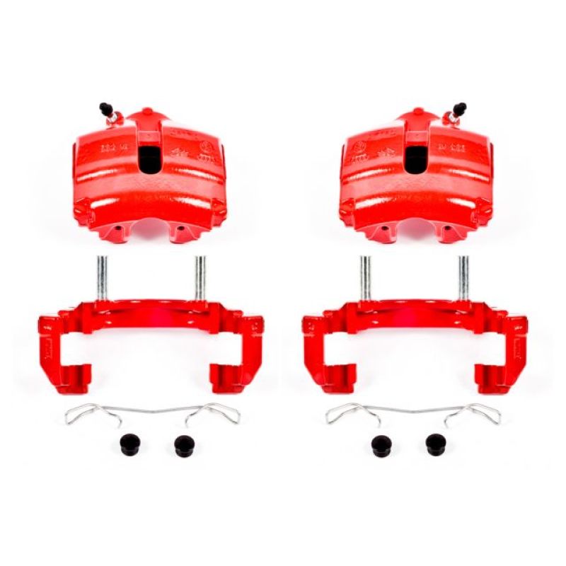 PowerStop Power Stop 08-09 Audi TT Front Red Calipers w/Brackets - Pair