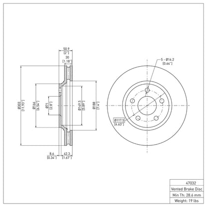 DFC 05-05 Buick LeSabre Front Brake Rotor