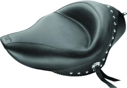 Mustang Motorcycle Mustang 04-21 Harley Sportster 4.5 Gallon Wide Touring Solo Seat w/Studs - Black