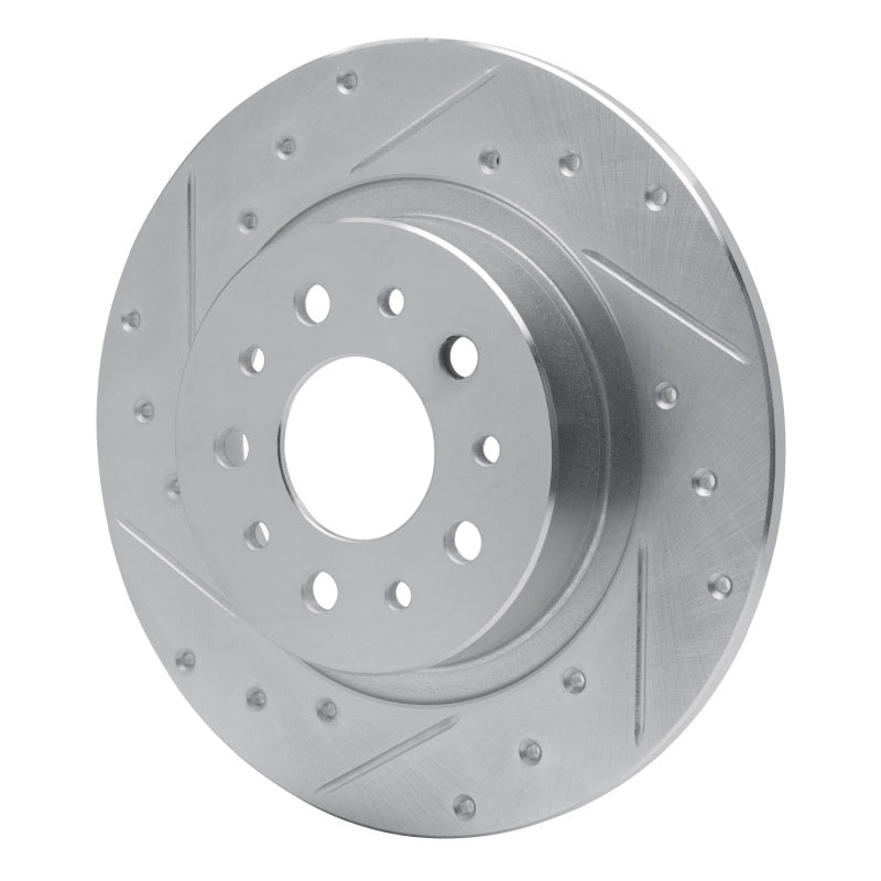 R1 Concepts R1 14-19 Fiat 500L Rear Left Drilled & Slotted Silver Brake Rotor