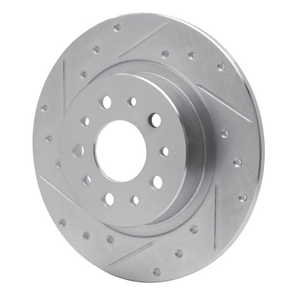 R1 Concepts R1 14-19 Fiat 500L Rear Left Drilled & Slotted Silver Brake Rotor