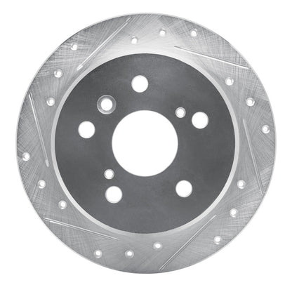 R1 Concepts R1 92-03 Lexus ES300 Rear Left Drilled & Slotted Silver Brake Rotor