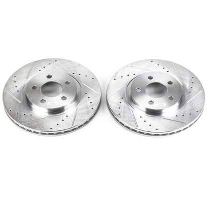 PowerStop Power Stop 01-10 Chrysler PT Cruiser Front Evolution Drilled & Slotted Rotors - Pair