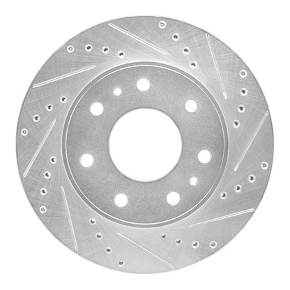 R1 Concepts R1 09-09 Ford F-150 4WD Front Right Drilled & Slotted Silver Brake Rotor