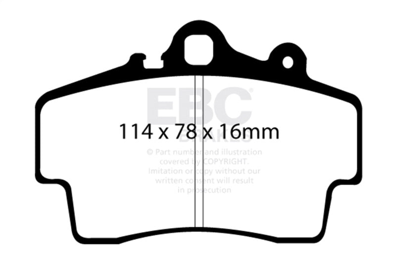EBC Racing 97-09 Porsche Boxster (986/987 w/Cast Iron Discs) RP-1 Race Front Brake Pads