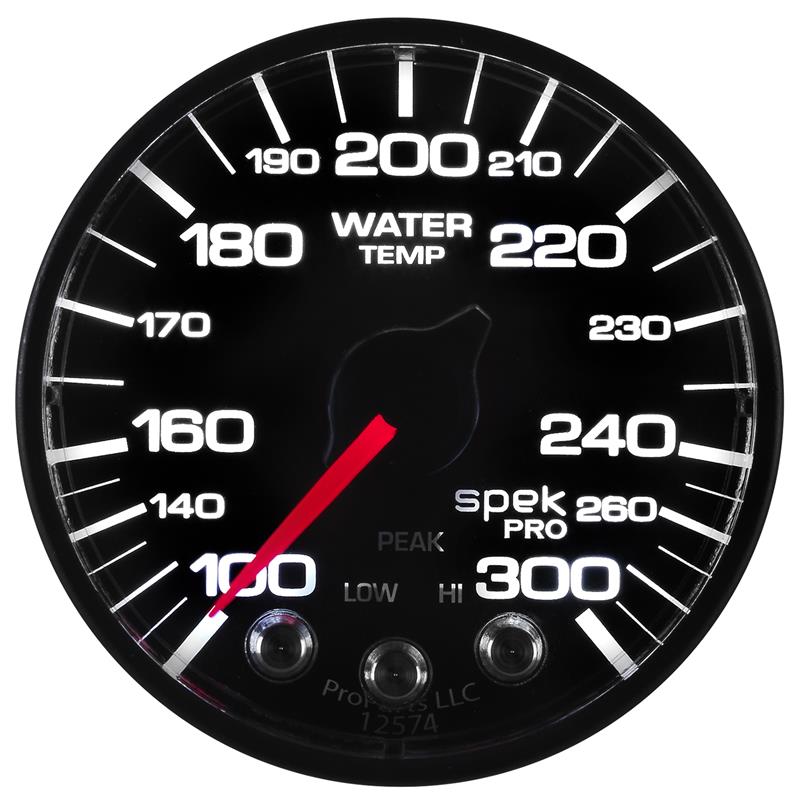 Autometer Spek-Pro 52.4mm 100-300 Deg F Digital Stepper Motor Water Temp Gauge