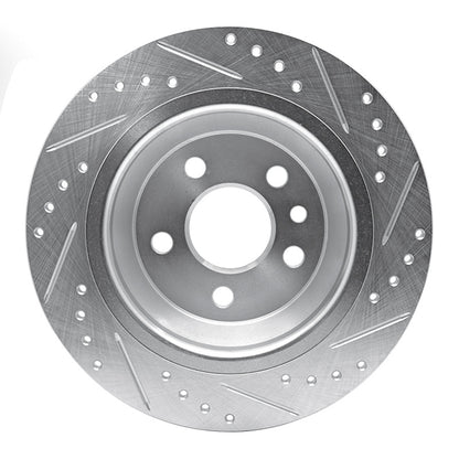 R1 Concepts R1 09-15 Ford Focus RS (Mexico) Rear Left Drilled & Slotted Silver Brake Rotor