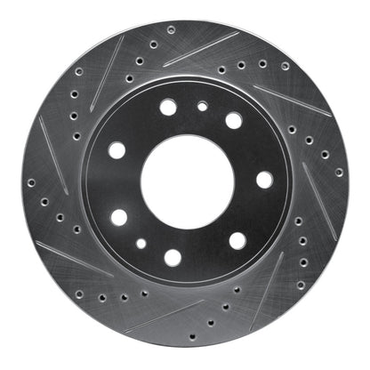 R1 Concepts R1 09-09 Ford F-150 RWD Front Left Drilled & Slotted Silver Brake Rotor
