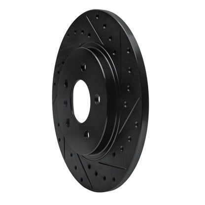 R1 Concepts R1 05-05 Buick Terraza Rear Right Drilled & Slotted Black Brake Rotor