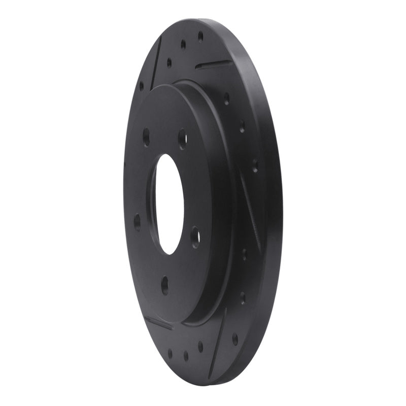 R1 Concepts R1 88-94 Buick Regal Rear Left Drilled & Slotted Black Brake Rotor