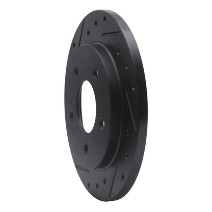R1 Concepts R1 88-94 Buick Regal Rear Left Drilled & Slotted Black Brake Rotor