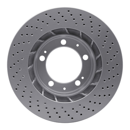 DFC 94-98 Porsche 911 Left Front Drilled GeoSPEC Coated Rotor