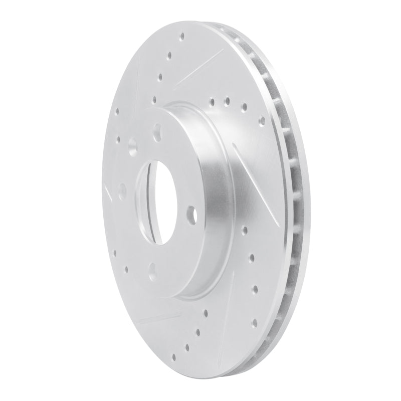 R1 Concepts R1 16-22 Chevrolet SPARK (USA/Canada) Front Left Drilled & Slotted Silver Brake Rotor