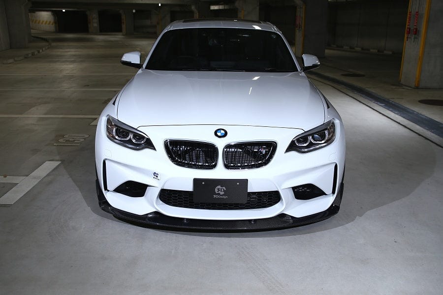 3D Design 3101-28721 BMW Carbon Fiber Front Lip Spoiler Set w/ Canards
