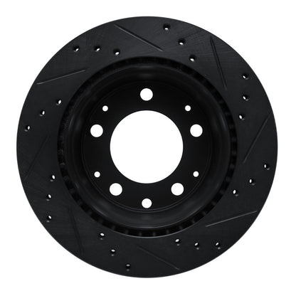 R1 Concepts R1 69-83 Porsche 911 Rear Left Drilled & Slotted Black Brake Rotor