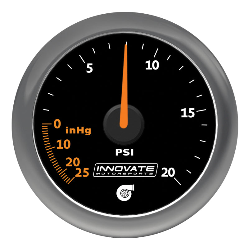 Innovate Motorsports Innovate MTX Analog 20 PSI Vacuum/Boost Gauge Kit - Black Dial